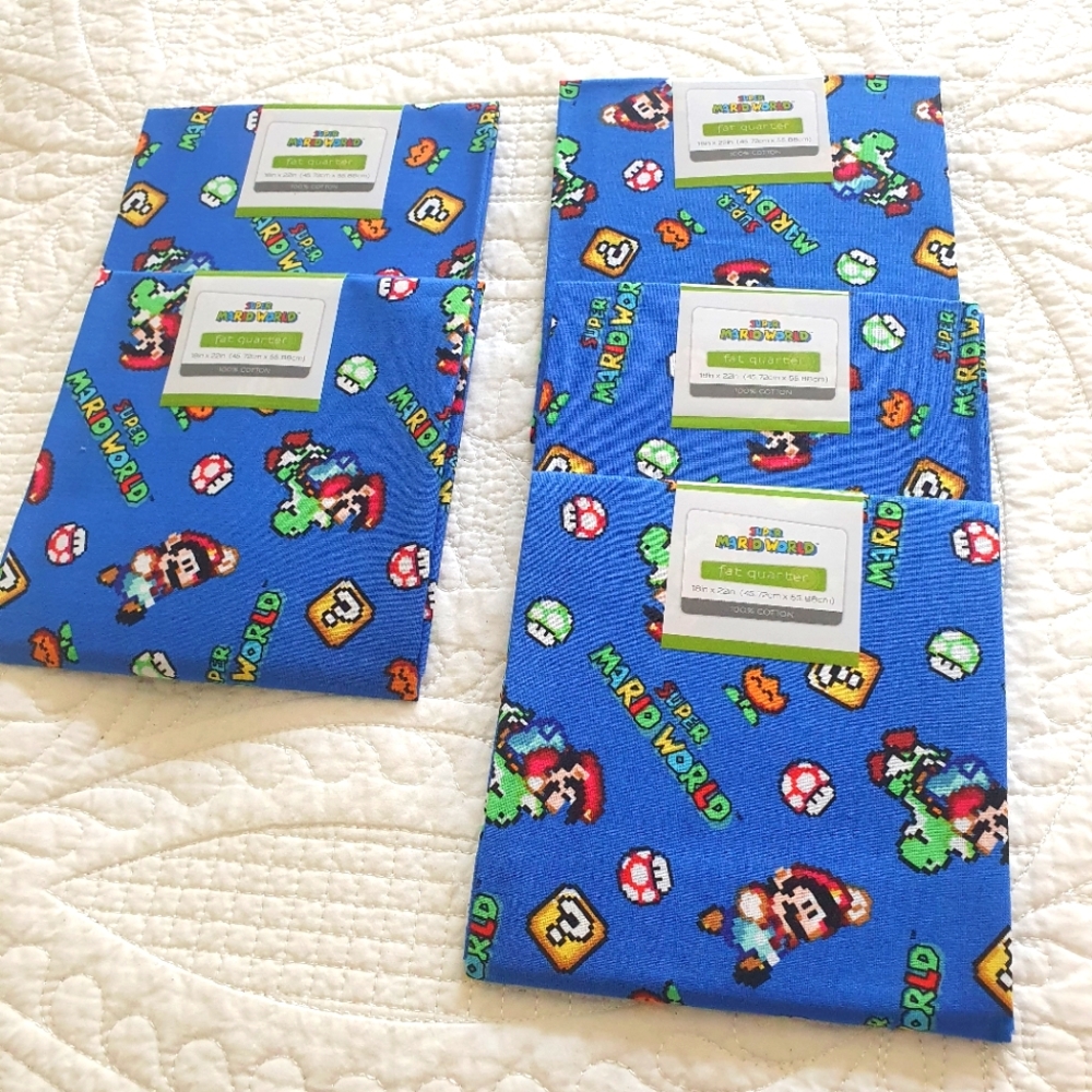 Super Mario World fabric squares